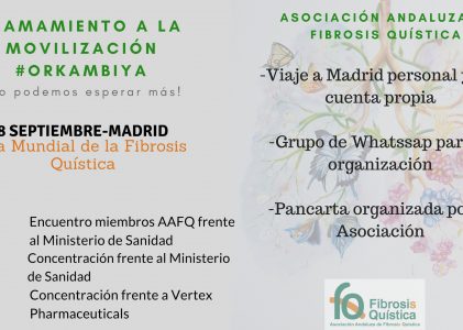 DÍA MUNDIAL DE LA FIBROSIS QUÍSTICA Y CONCENTRACIÓN EN MADRID POR LOS NUEVOS MEDICAMENTOS. 8 DE SEPTIEMBRE